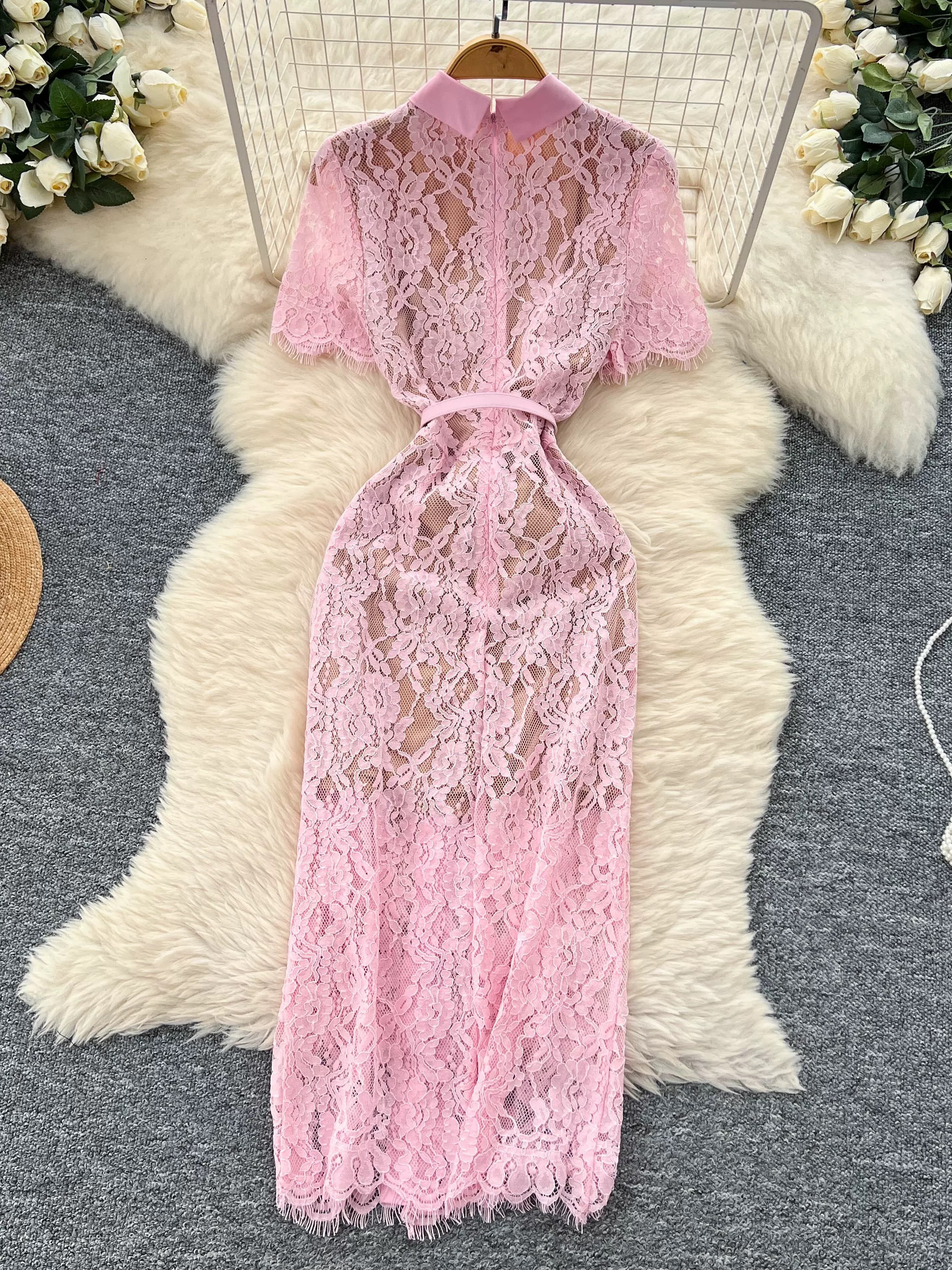 1990’s baddie lace dress FBC404 images